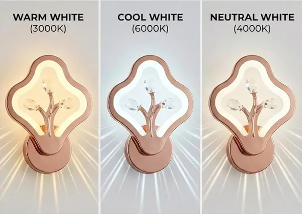 SWIATLO_Modern_LED_Wall_Lamp_for_Living_Room,_Bedroom_&_Hallway_|_Luxury_Rose_Gold_Decorative_Wall_Light_with_Acrylic_Designer_Frame_|_Fancy_Wall_Sconce_Lighting_for_Home_Decoration