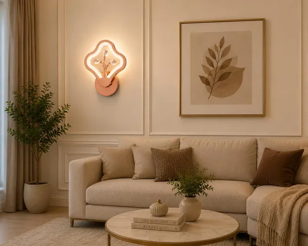 SWIATLO_Modern_LED_Wall_Lamp_for_Living_Room,_Bedroom_&_Hallway_|_Luxury_Rose_Gold_Decorative_Wall_Light_with_Acrylic_Designer_Frame_|_Fancy_Wall_Sconce_Lighting_for_Home_Decoration