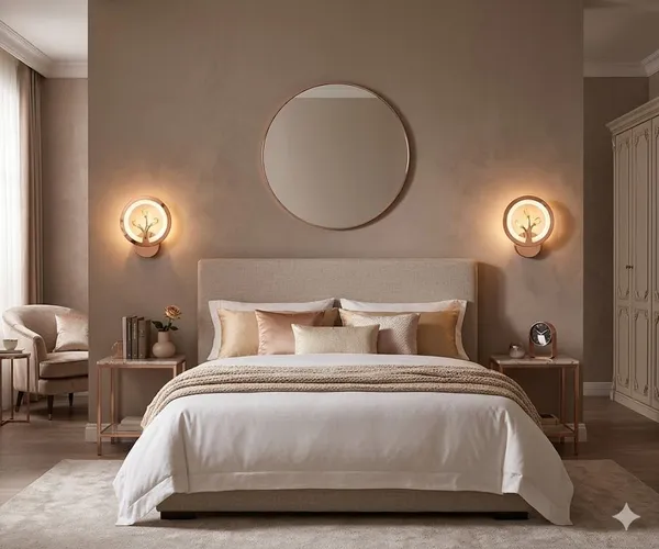 SWIATLO_Modern_LED_Wall_Lamp_for_Living_Room,_Bedroom_&_Study_Room_|_Luxury_Ring_Wall_Light_with_Crystal_Design_|_Warm/Neutral/Cool_Light_|_Decorative_Indoor_Wall_Sconce_(Copper_Gold,_Pack_of_1)