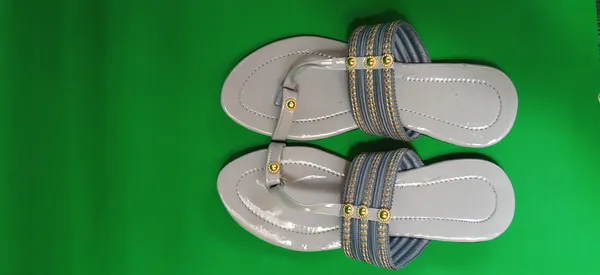 Grey_Synthetic_Leather_Embroidered_Thong_Sandals_For_Women