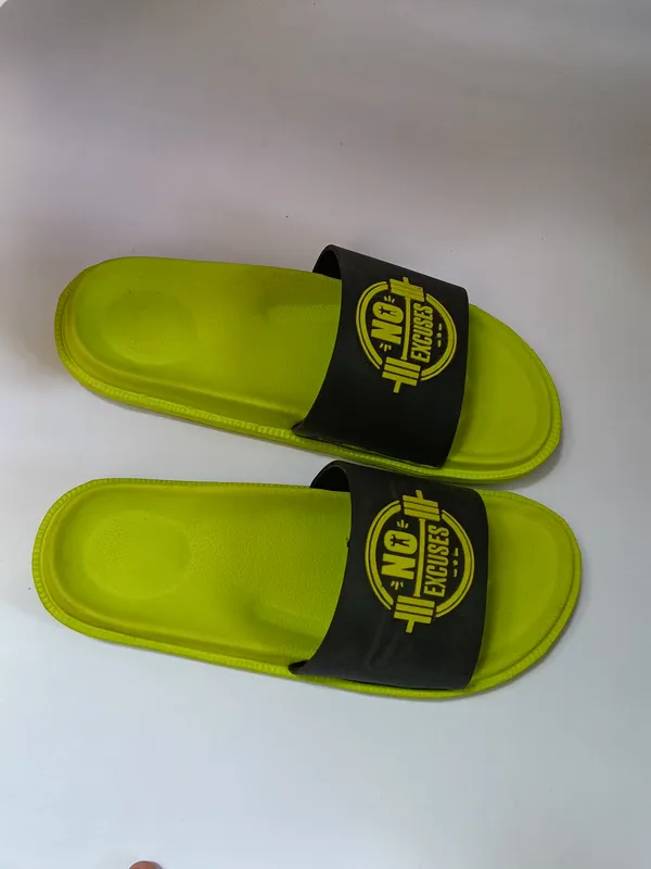 Neon_Yellow_And_Black_Eva_Graphic_Strap_Slide_Slippers_For_Unisex