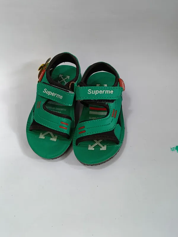 Green_Synthetic_Velcro_Strap_Casual_Sandals_For_Kids