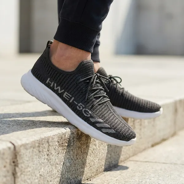 Black_Mesh_Knit_Slip-On_Sports_Shoes_For_Men