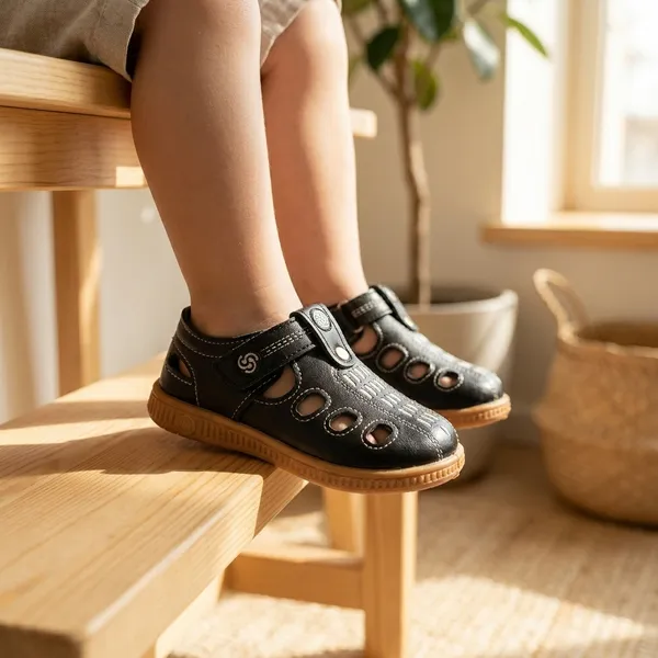 Black_Synthetic_Leather_Casual_Shoes_For_Kids_-_Pack_of_2