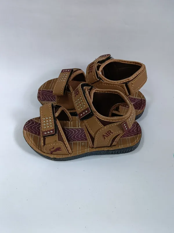 Brown_Synthetic_Leather_Velcro_Strap_Casual_Sandals_For_Kids_-_Pack_of_2