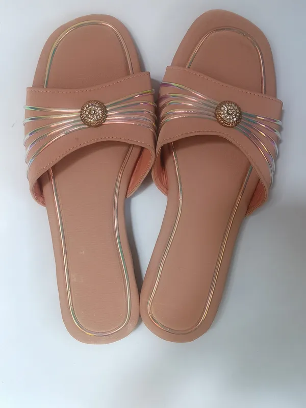 Light_Pink_Synthetic_Leather_Strappy_Slide_Sandals_For_Women