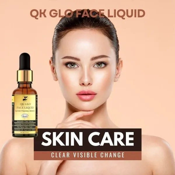Qk-Glo-Face-Liquid-Water-Based-Ayurvedic-Face-Serum-For-With-Haldi-Manjishtha-Nagkesar-Lodhra-For-Glowing-Skin-Dark-Spot-Pigmentation-Appearance-For-Women-Men-30-Ml