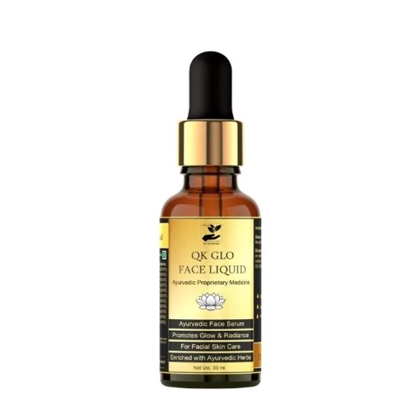 Qk-Glo-Face-Liquid-Water-Based-Ayurvedic-Face-Serum-For-With-Haldi-Manjishtha-Nagkesar-Lodhra-For-Glowing-Skin-Dark-Spot-Pigmentation-Appearance-For-Women-Men-30-Ml