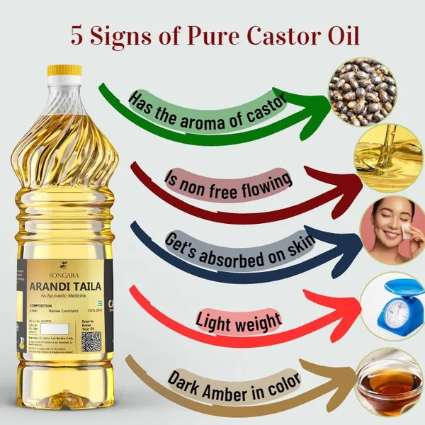 Songara-100-Pure-Castor-Oil-Arandi-Taila-Cold-Pressed-Natural-Ayurvedic-To-Support-Hair-Growth-Good-Skin-And-Strong-Nails-1-Unit_-_Pack_Of_2