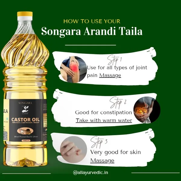 Songara-100-Pure-Castor-Oil-Arandi-Taila-Cold-Pressed-Natural-Ayurvedic-To-Support-Hair-Growth-Good-Skin-And-Strong-Nails-1-Unit_-_Pack_Of_2