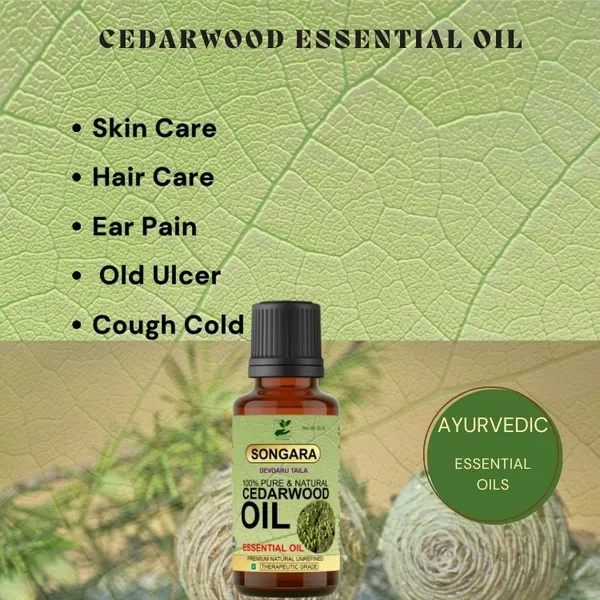 Songara-Cedarwood-Essential-Oil-100-Pure-Ayurvedic-Strengthens-Hair-Follicles-Promotes-Shiny-Hair-Beard-Oil-For-Men-Natural-Undiluted-Therapeutic-Grade-Essential-Oil-Chemical-And-Preservative-Free-20Ml_-_Pack_Of_2