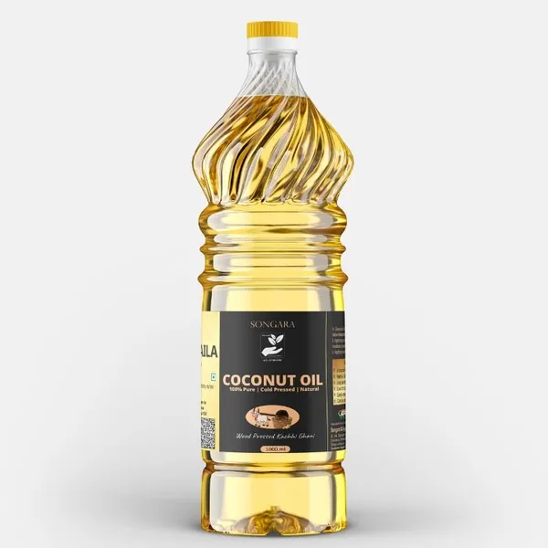Songara-Coconut-Oil-1-Ltr-Plastic-Bottle-Cold-Pressed-Chemical-Free-Wood-Pressed-Oil-For-Cooking-Hair-Medicinal-Uses-Natural-Safe-Pack_Of_2