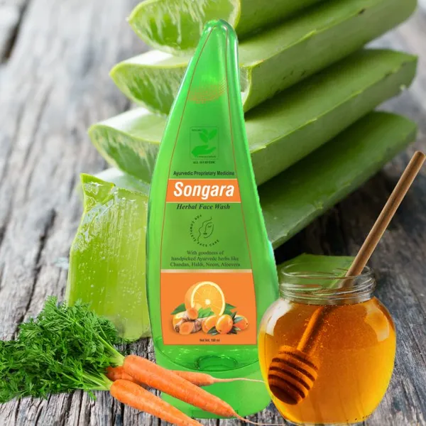 Songara-Herbal-Face-Wash-With-Ayurvedic-Wisdom-Of-Sandal-Wood-Aloe-Vera-Haldi-Face-Wash-For-Daily-Use-100-Ml_-_Pack_Of_2