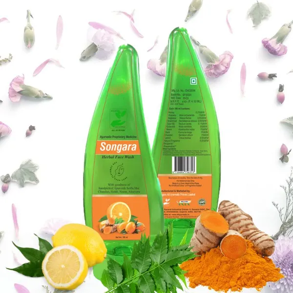 Songara-Herbal-Face-Wash-With-Ayurvedic-Wisdom-Of-Sandal-Wood-Aloe-Vera-Haldi-Face-Wash-For-Daily-Use-100-Ml_-_Pack_Of_2