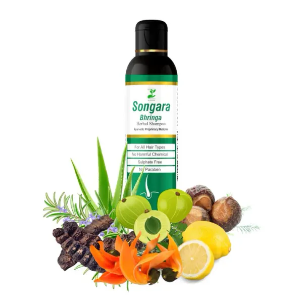 Songara_Bhringa_Hair_Oil_&_Shampoo_contains_Bhringraj,_Amla,_Rosemary,_Lavender,_Japakusum,_Tea_Tree_helps_Promote_Hair_Growth_(2_unit_of_100_ml_each)