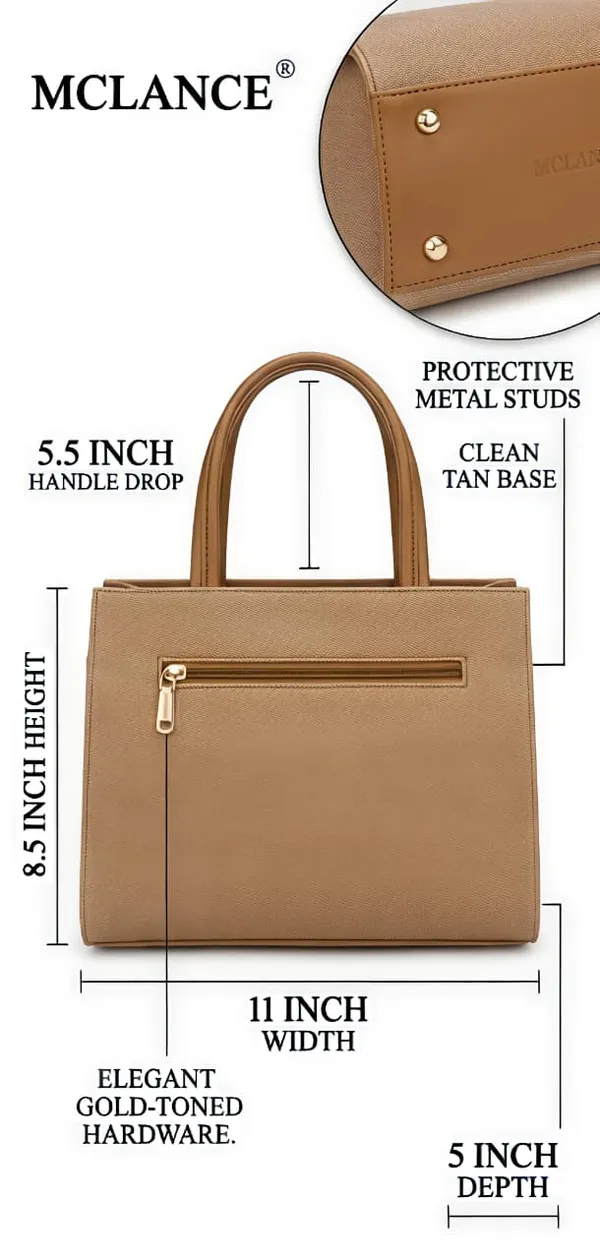 Tan_Premium_Pu_Leather_Hand_Bag_For_Women