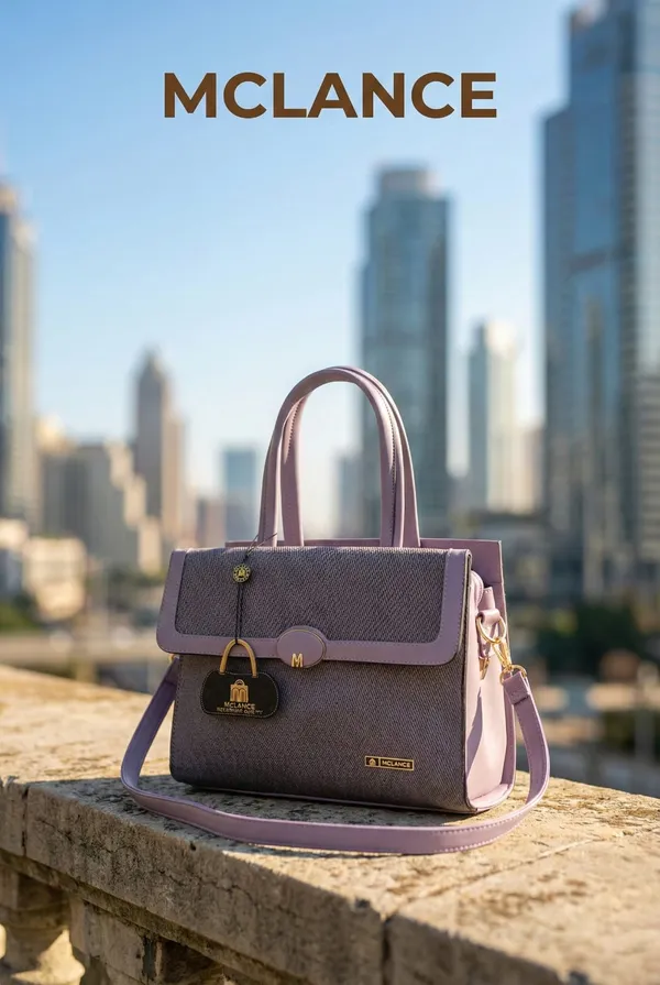 Purple_Premium_Pu_Leather_Hand_Bag_For_Women