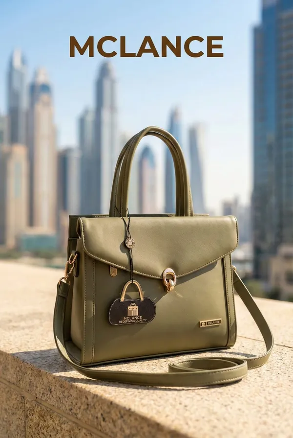 Olive_Green_Premium_Pu_Leather_Hand_Bag_For_Women