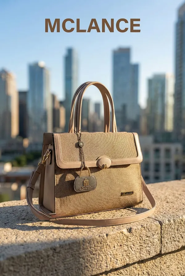 Beige_Premium_Pu_Leather_Hand_Bag_For_Women