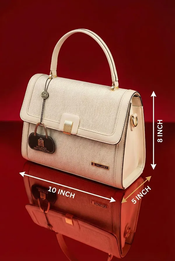 Beige_Premium_Pu_Leather_Hand_Bag_For_Women