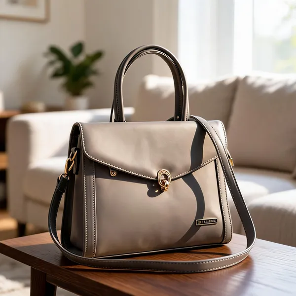 Beige_Premium_Pu_Leather_Hand_Bag_For_Women