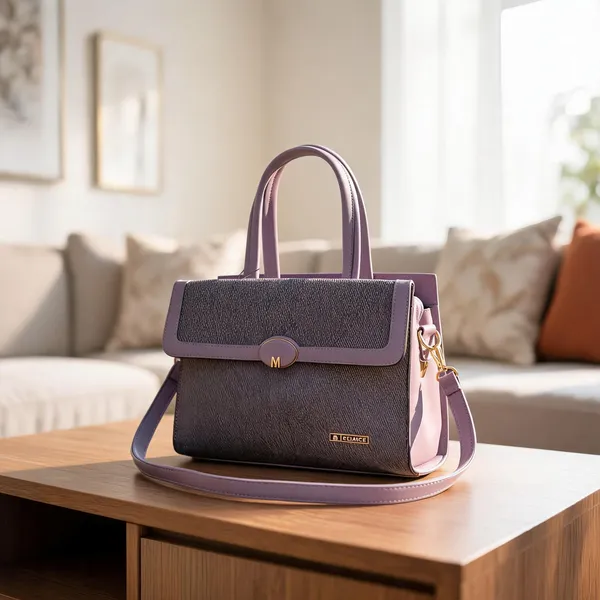 Purple_Premium_Pu_Leather_Hand_Bag_For_Women