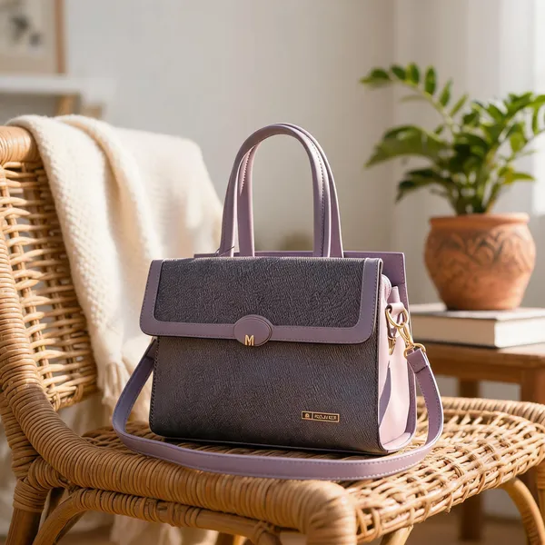 Purple_Premium_Pu_Leather_Hand_Bag_For_Women