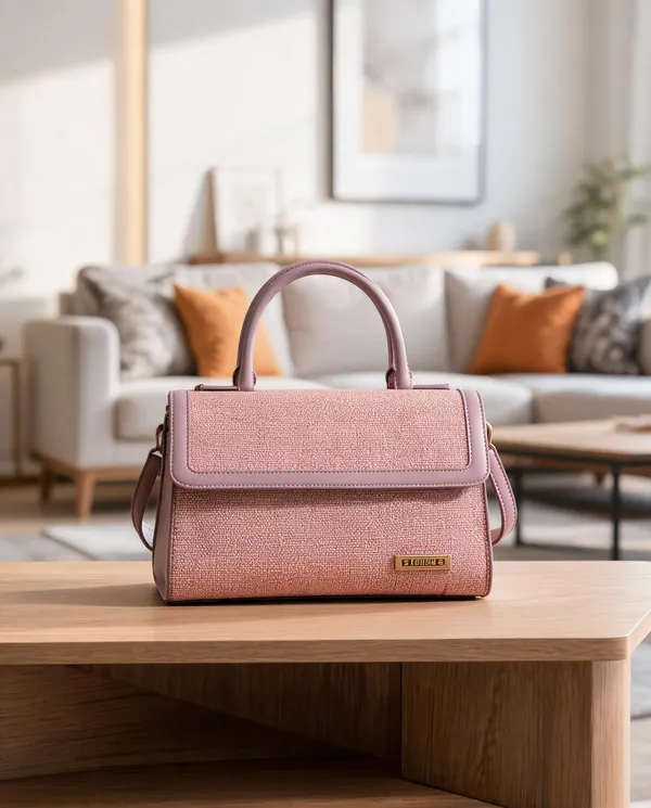 Pink_Premium_Pu_Leather_Hand_Bag_For_Women