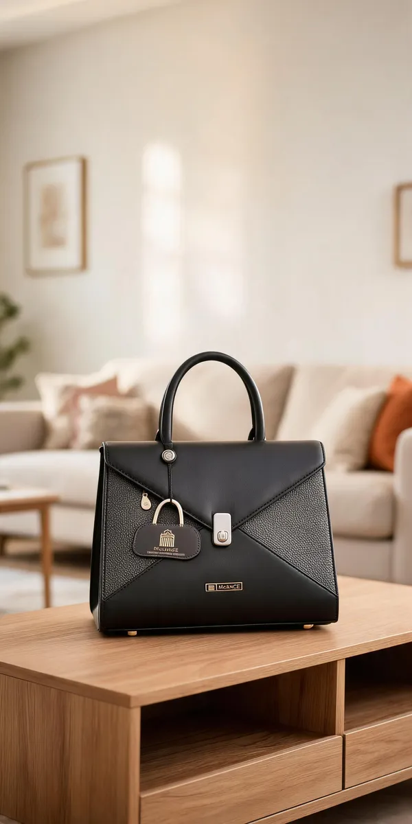 Black_Premium_Pu_Leather_Hand_Bag_For_Women