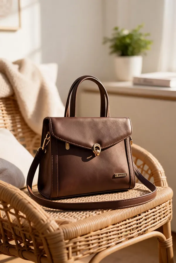 Dark_Brown_Premium_Pu_Leather_Hand_Bag_For_Women