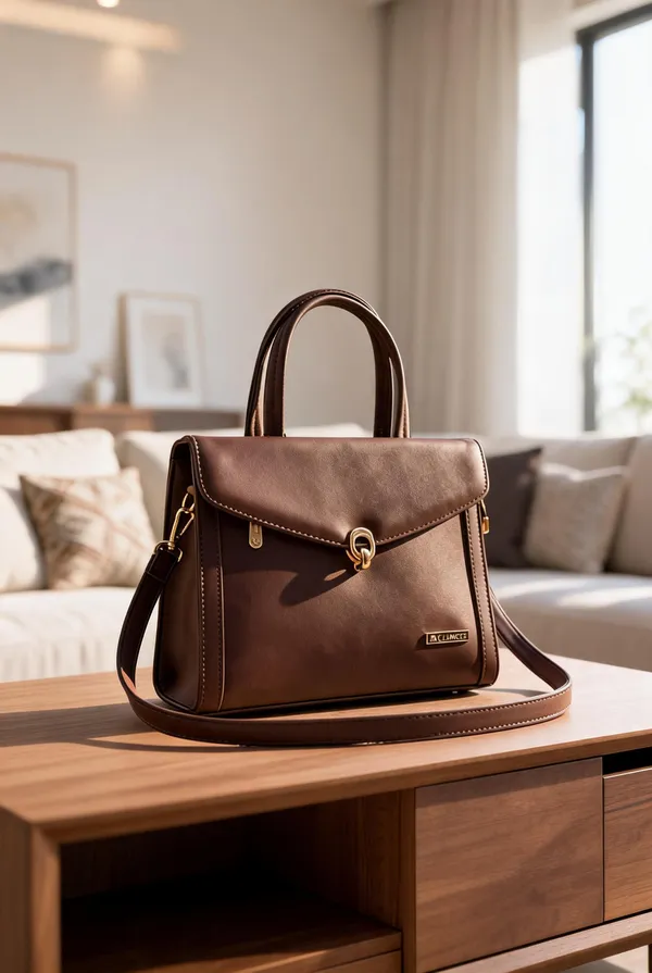 Dark_Brown_Premium_Pu_Leather_Hand_Bag_For_Women