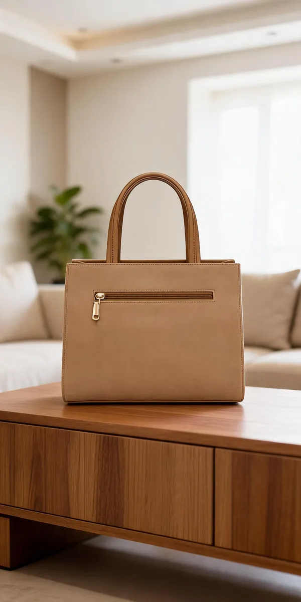 Tan_Premium_Pu_Leather_Hand_Bag_For_Women