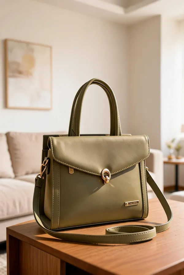 Olive_Green_Premium_Pu_Leather_Hand_Bag_For_Women