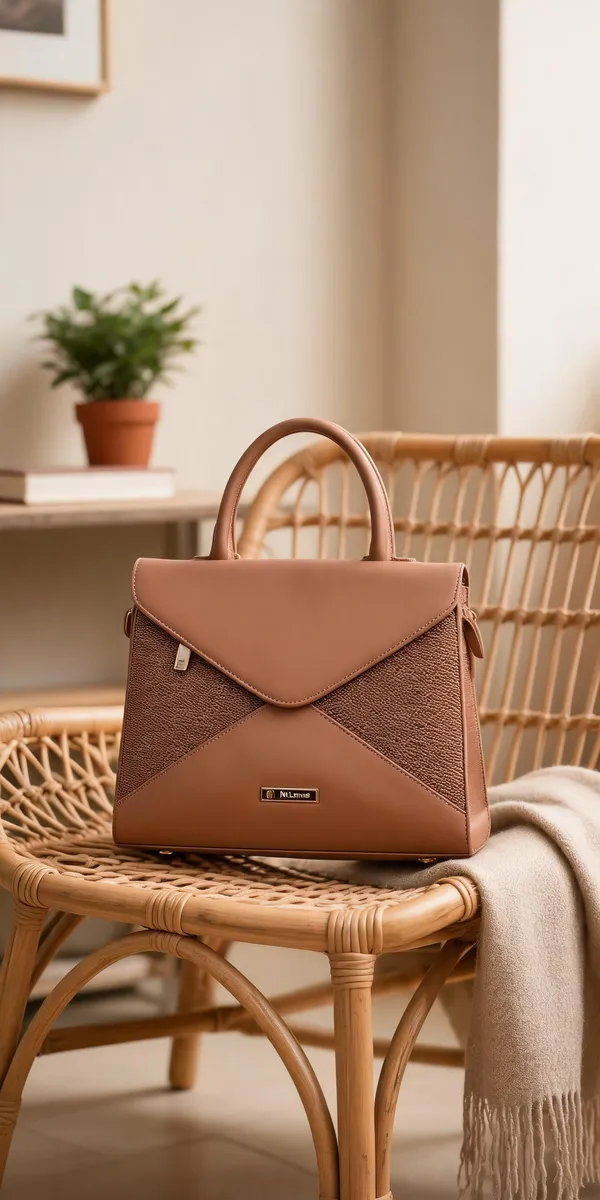 Peach_Premium_Pu_Leather_Hand_Bag_For_Women