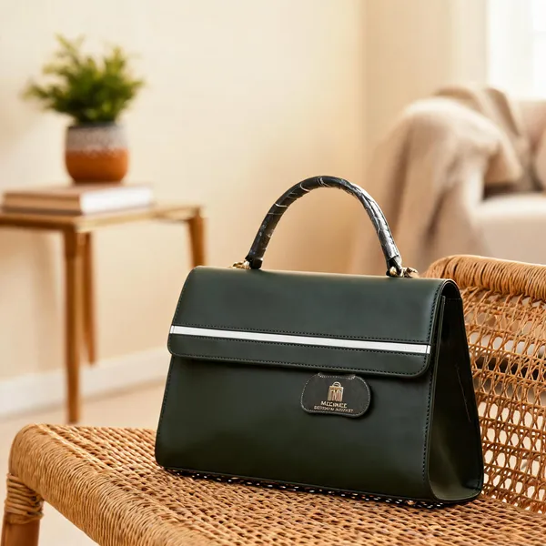 Green_Premium_Pu_Leather_Hand_Bag_For_Women