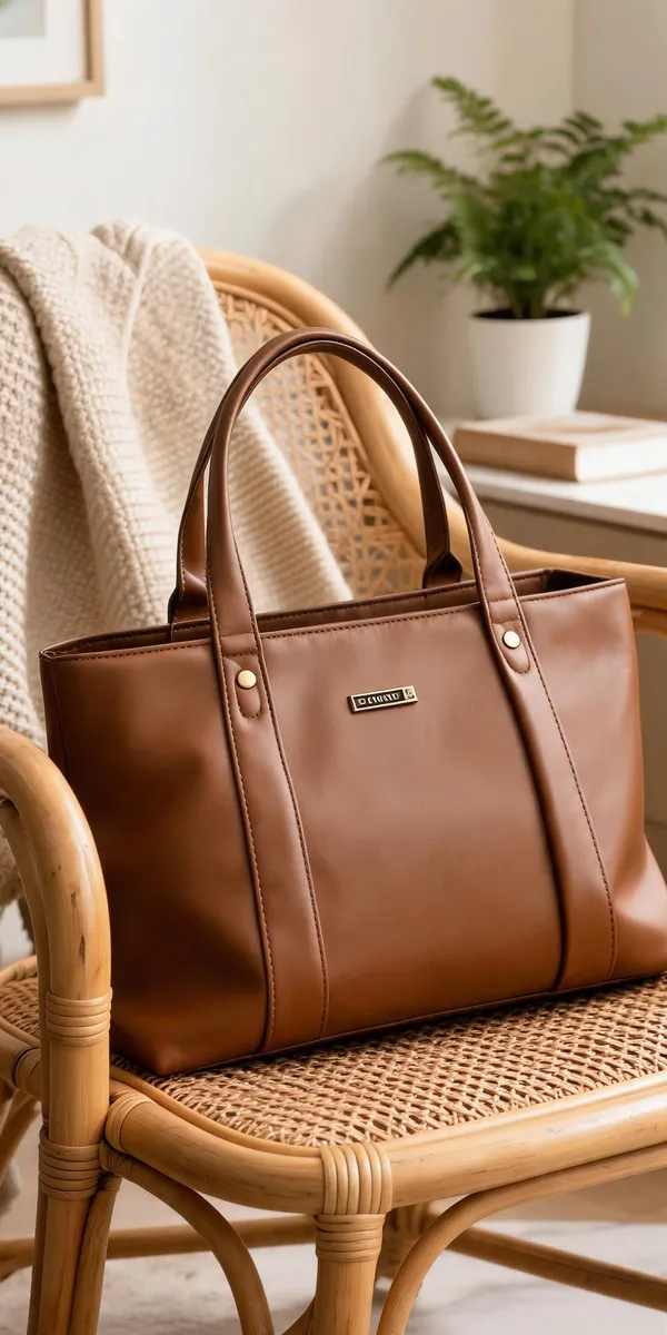 Tan_Premium_Pu_Leather_Hand_Bag_For_Women
