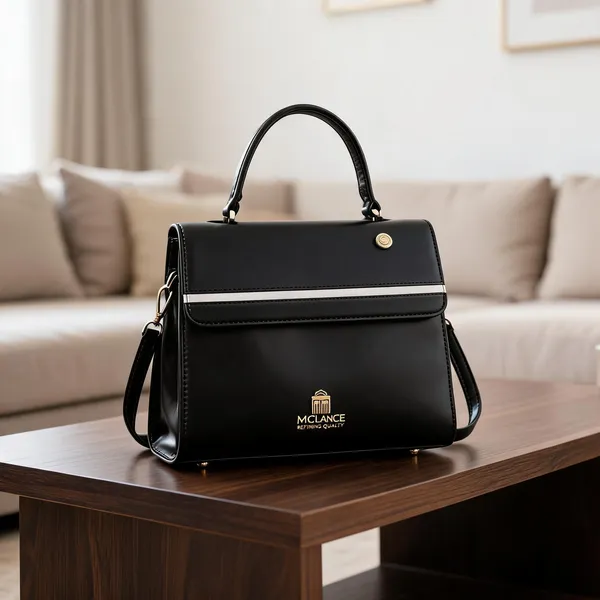 Black_Premium_Pu_Leather_Hand_Bag_For_Women