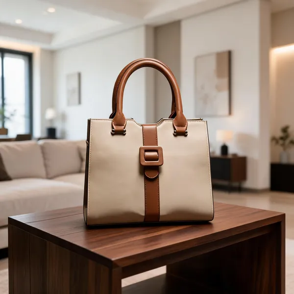 Beige_Premium_Pu_Leather_Hand_Bag_For_Women