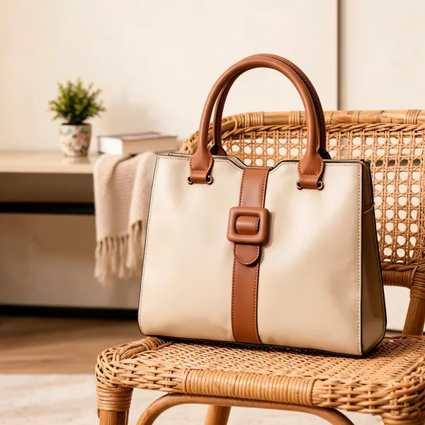 Beige_Premium_Pu_Leather_Hand_Bag_For_Women