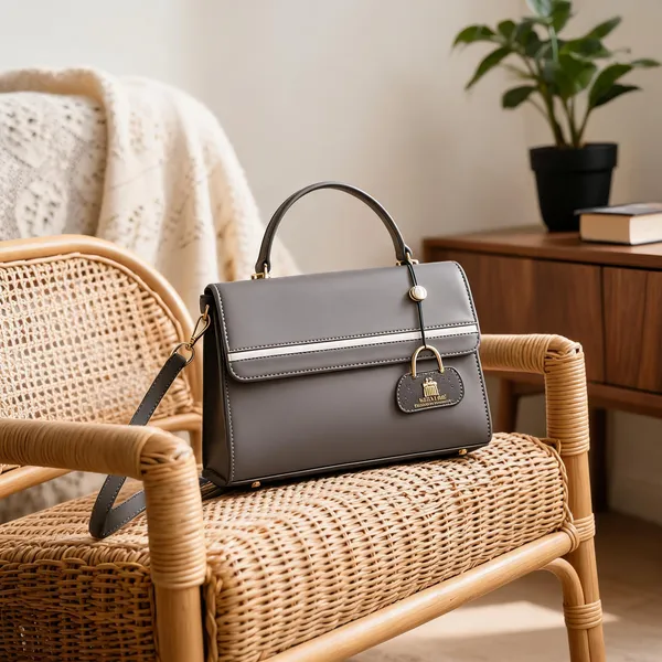 Grey_Premium_Pu_Leather_Hand_Bag_For_Women