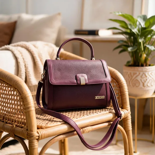 Burgundy_Premium_Pu_Leather_Hand_Bag_For_Women