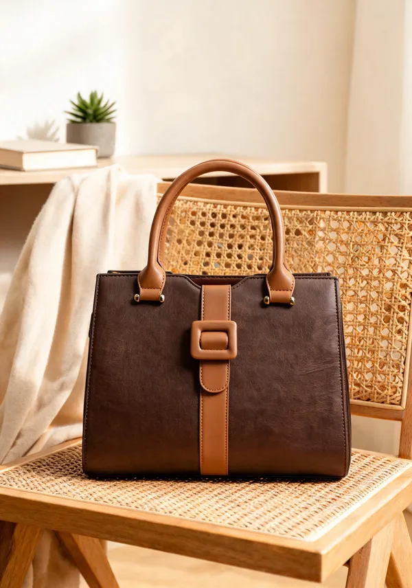 Brown_Premium_Pu_Leather_Hand_Bag_For_Women