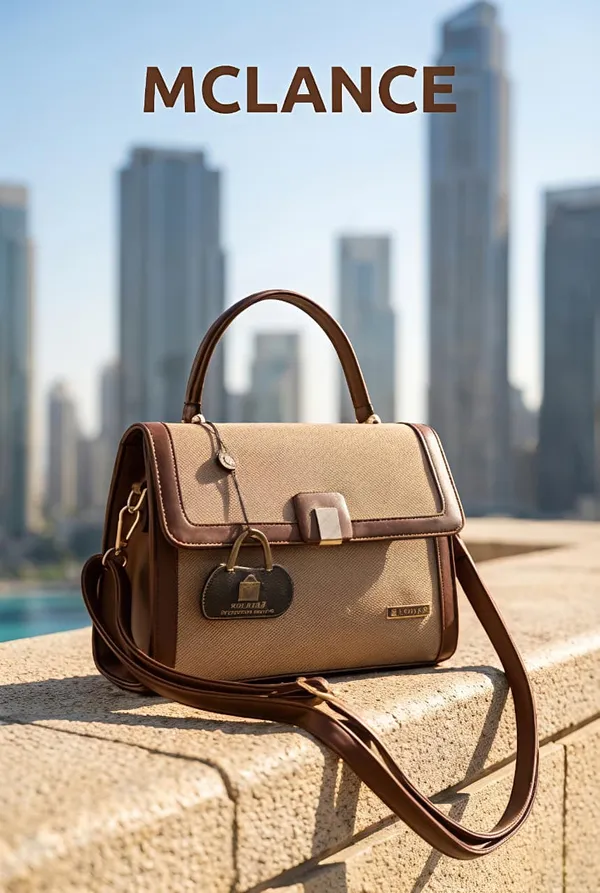 Beige_And_Brown_Premium_Pu_Leather_Hand_Bag_For_Women