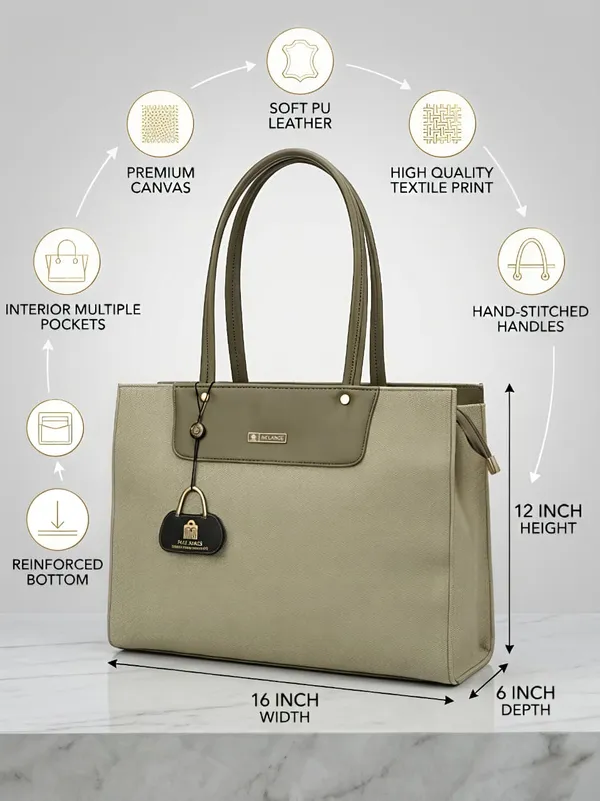 Olive_Green_Premium_Pu_Leather_Hand_Bag_For_Women