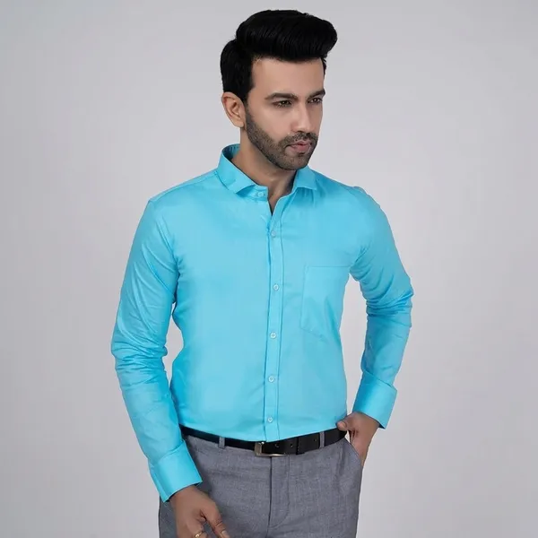 Sky_Blue_Slim_Fit_Full_Sleeve_Shirt_Stylish_Spread_Collar_Cotton_Blend_Shirt_For_Men_Boys