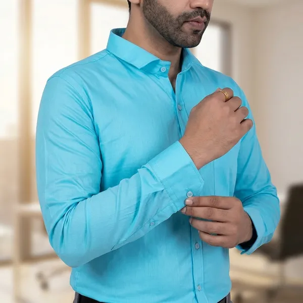 Sky_Blue_Slim_Fit_Full_Sleeve_Shirt_Stylish_Spread_Collar_Cotton_Blend_Shirt_For_Men_Boys
