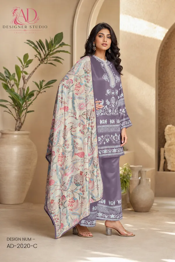 Purple_Satin_Premium_impoted__printed__Kurta_Set_With_Dupatta_For_Women