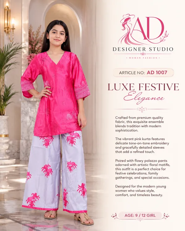 Pink_Satin_printed___Kurta_Palazzo_Set_For_Girls