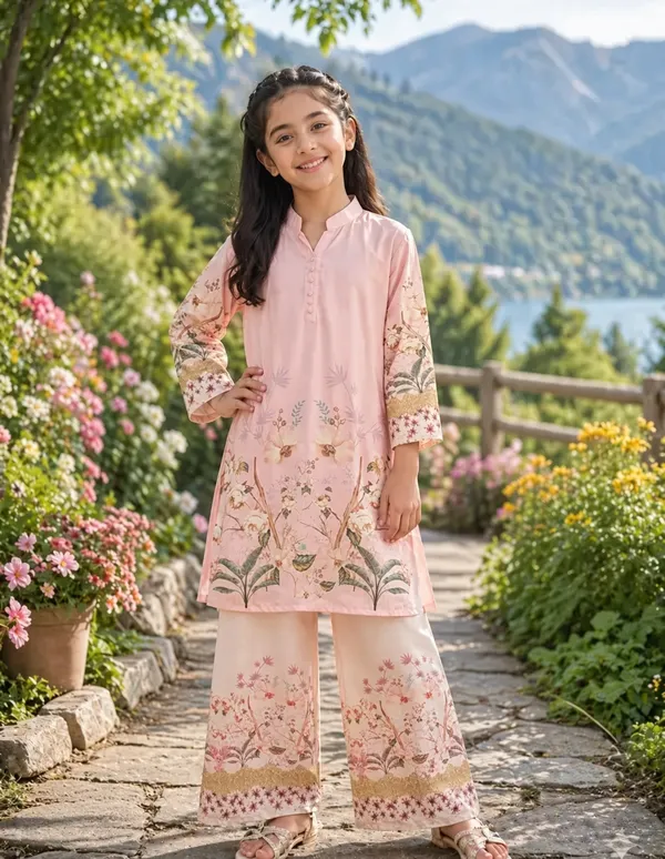 Pink_Satin_Kurta_Plazzo_Set_Premium_Quality_For_Girls