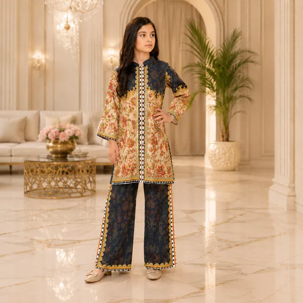 Beige_Rayon_Floral_printed__Straight_Kurta_Set_For_Women